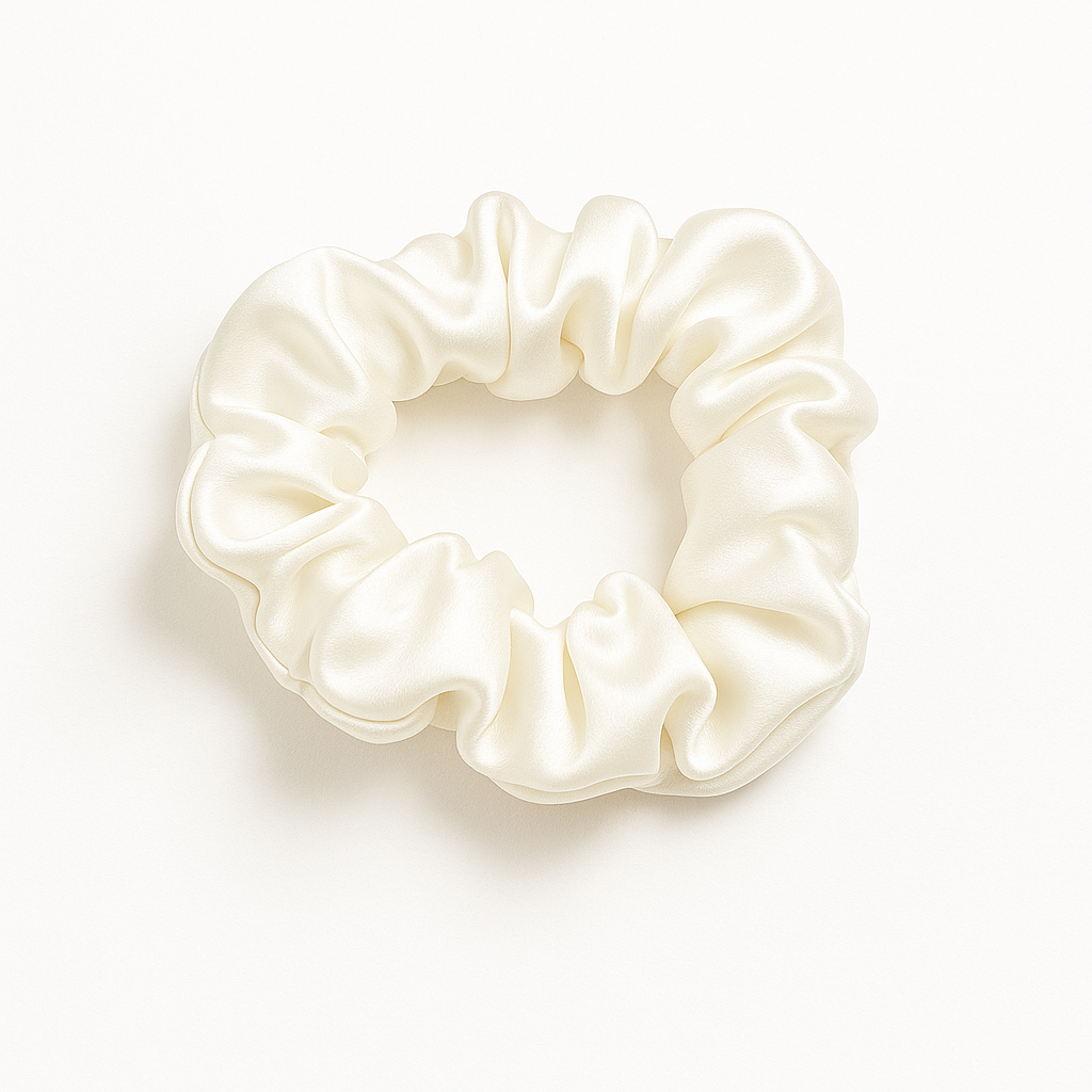 Midi Silk Scrunchie | Cream