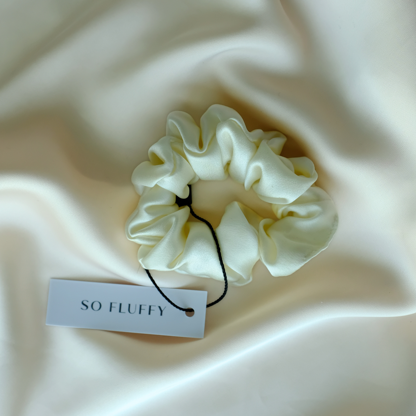 Midi Silk Scrunchie | Cream