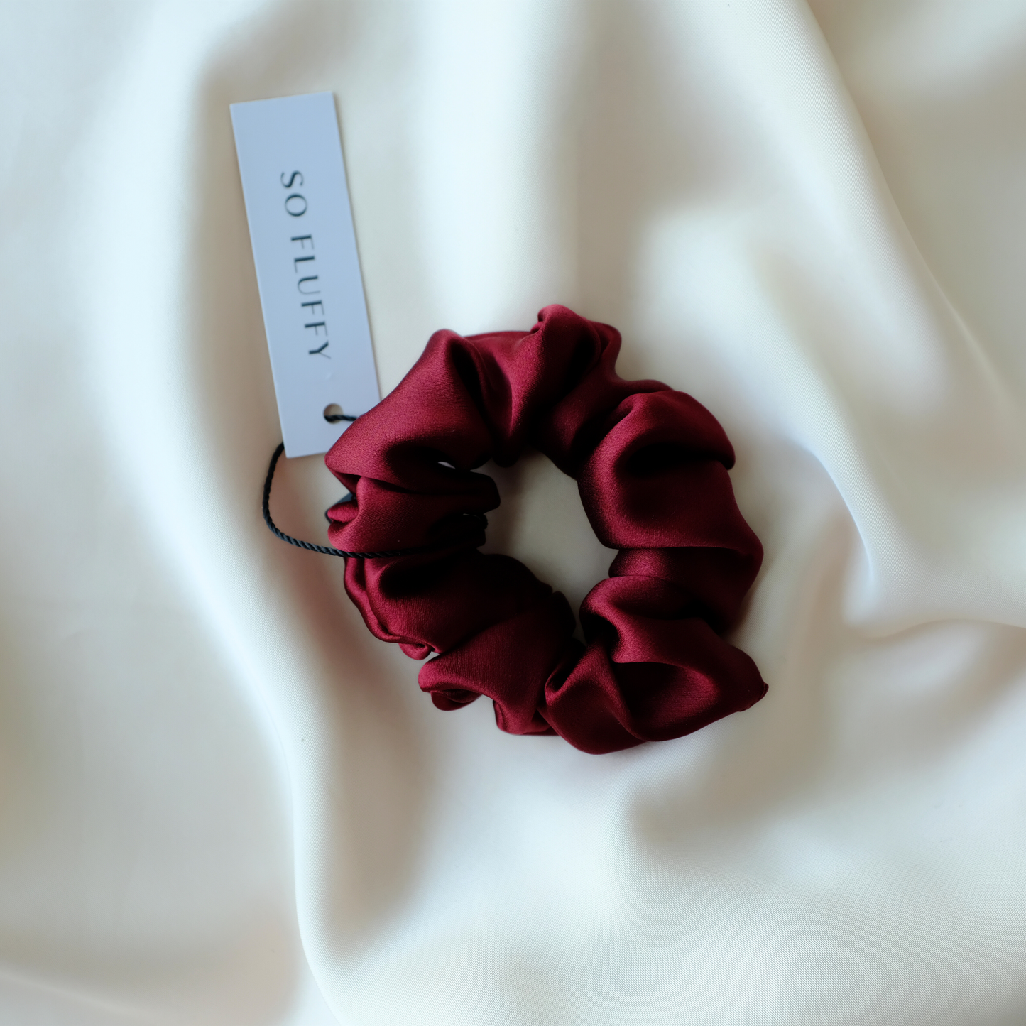 Midi Silk Scrunchie | Burgundy