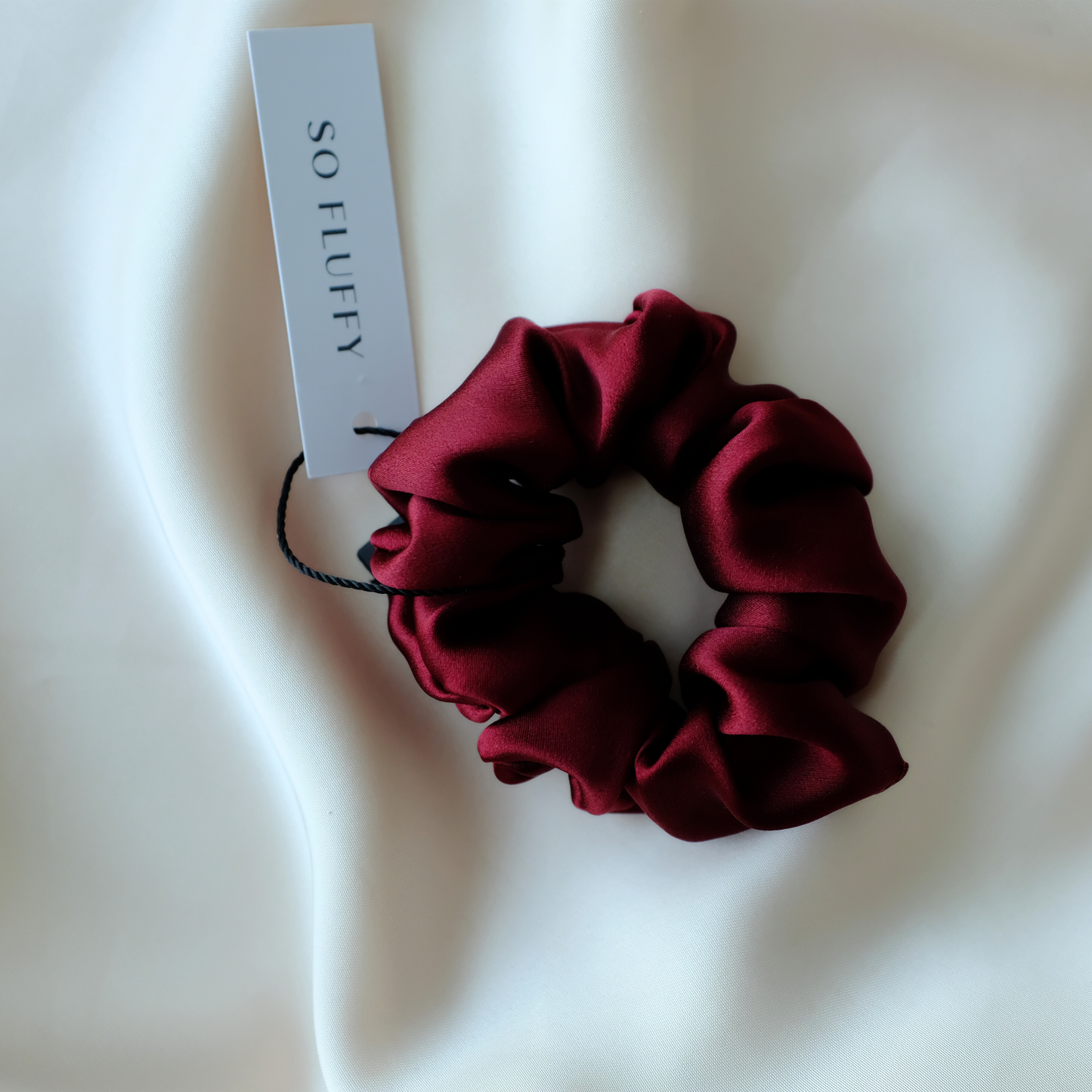 Midi Silk Scrunchie | Burgundy