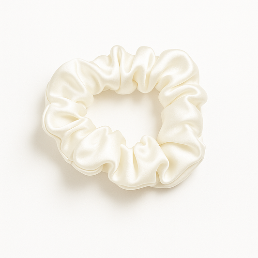 Midi Silk Scrunchie | Cream